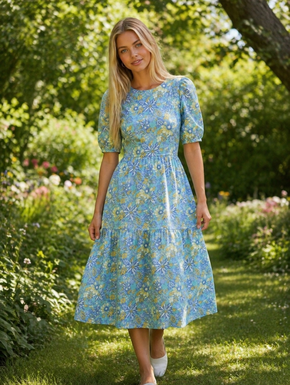 NWT Modcloth Size Small High Tea High Time Midi Dress With Slip!!